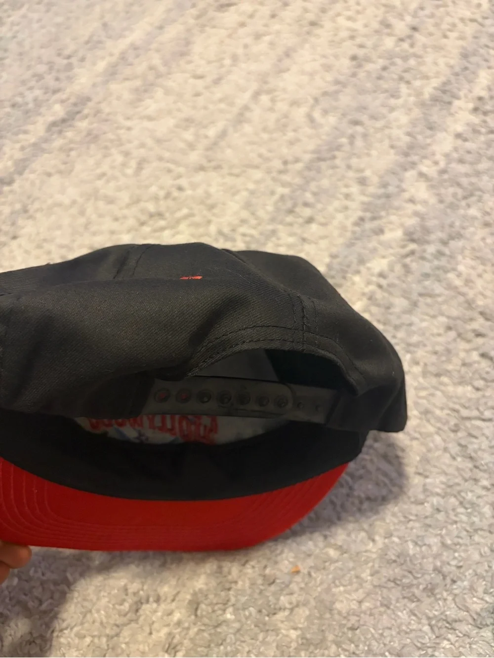 Vintage 90s Planet Hollywood Houston Snapback Hat Cap Made In USA Black Red
